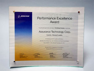 ATC 
							Receives 2010 Boeing Performance Excellence Award