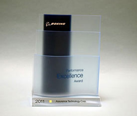 ATC 
							Receives 2011 Boeing Performance Excellence Award